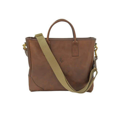 brown leather tote