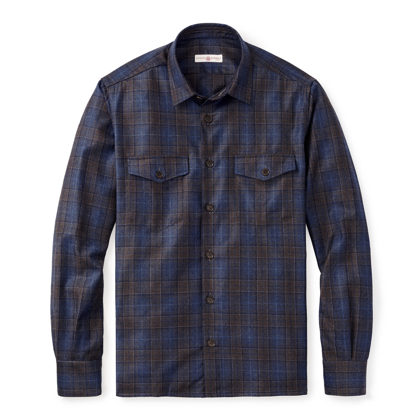 Italian Wool Overshirt - Navy