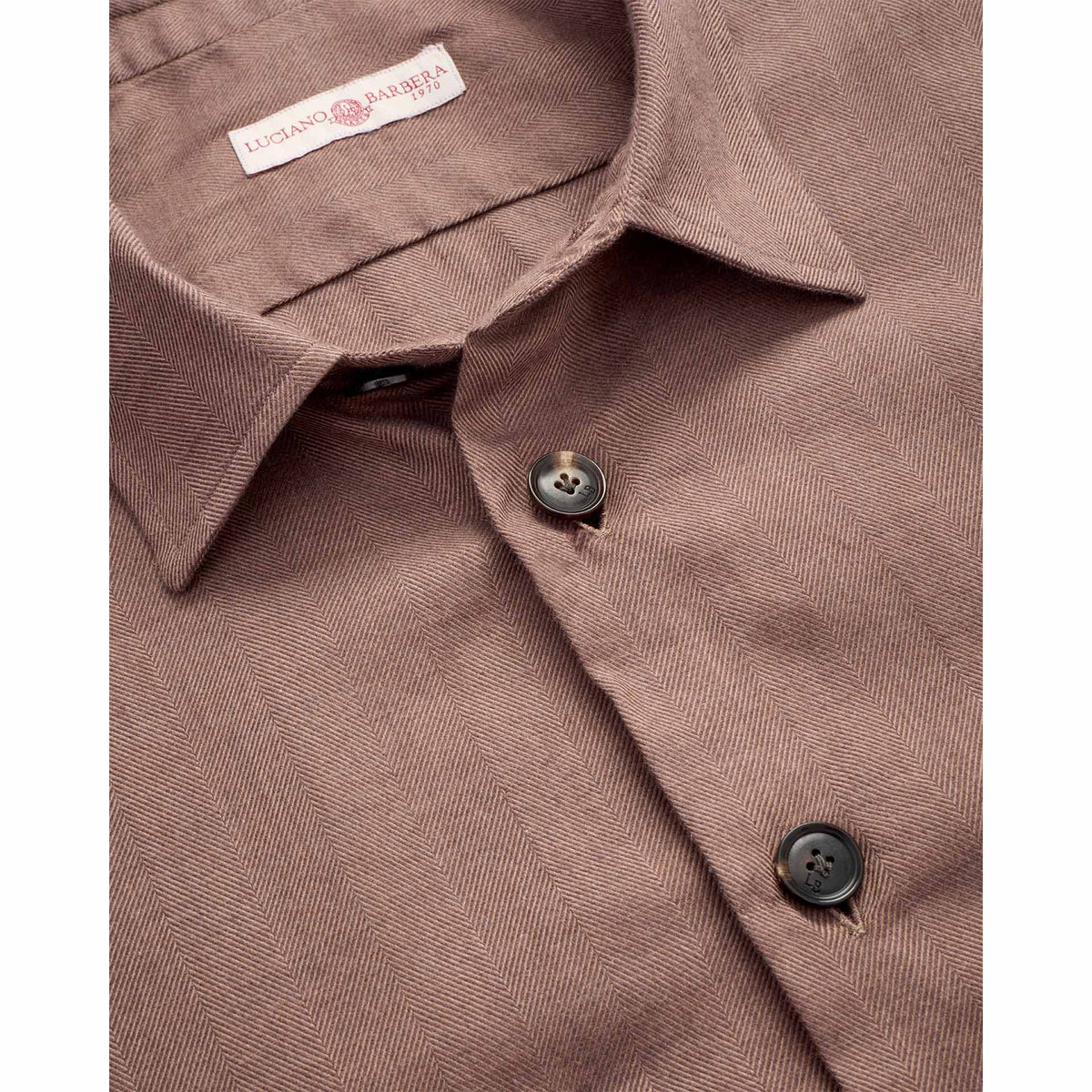 Brushed Cotton Safari Overshirt - Rust