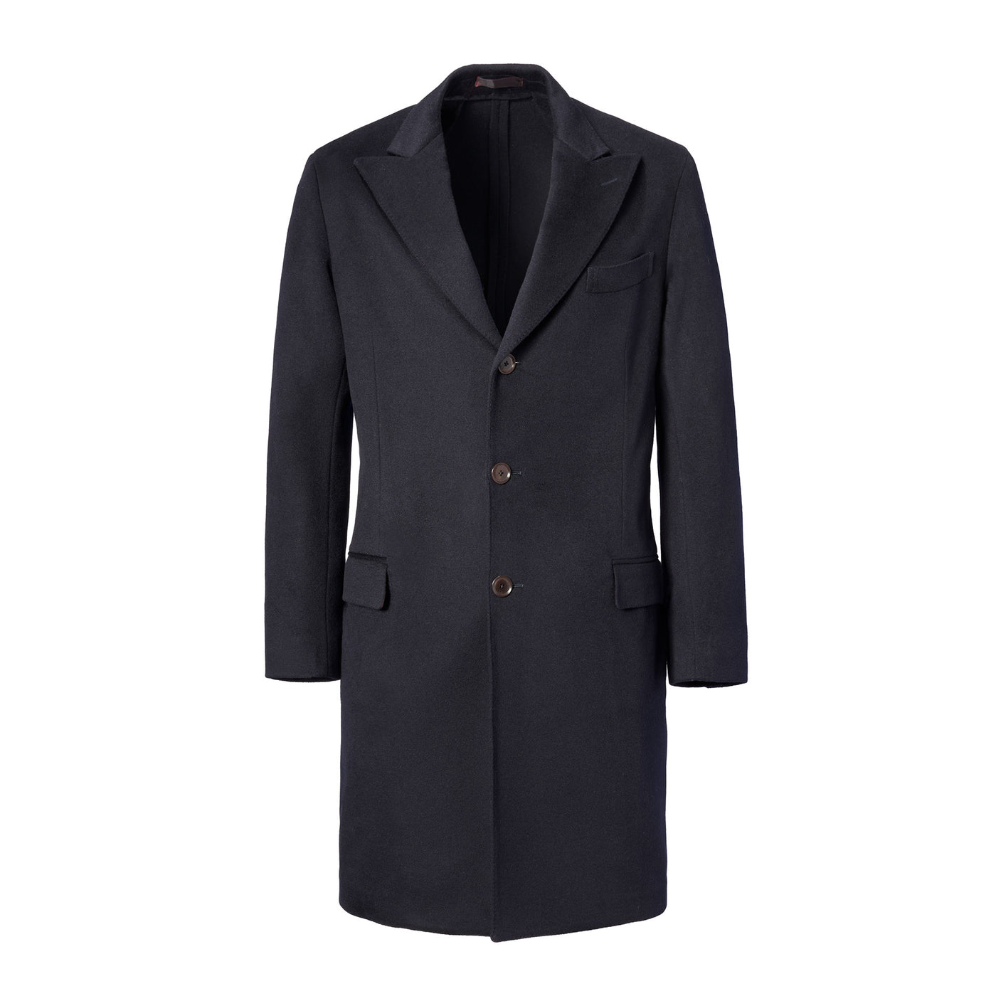 Men's Italian Cashmere Overcoat - Navy