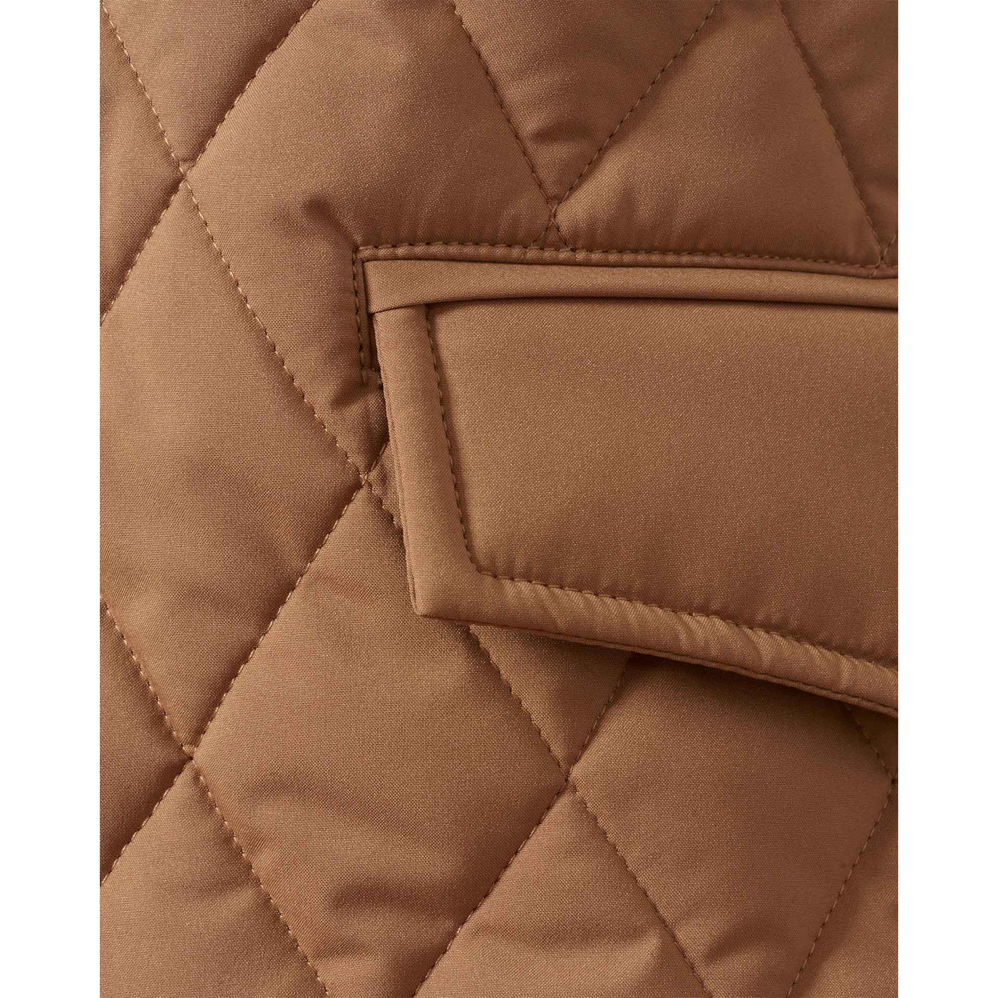 Women's Lightweight Nylon Quilted Vest - Caramel