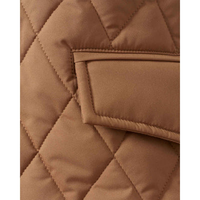 Women's Lightweight Nylon Quilted Vest - Caramel