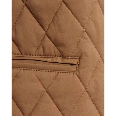 Women's Lightweight Nylon Quilted Vest - Caramel