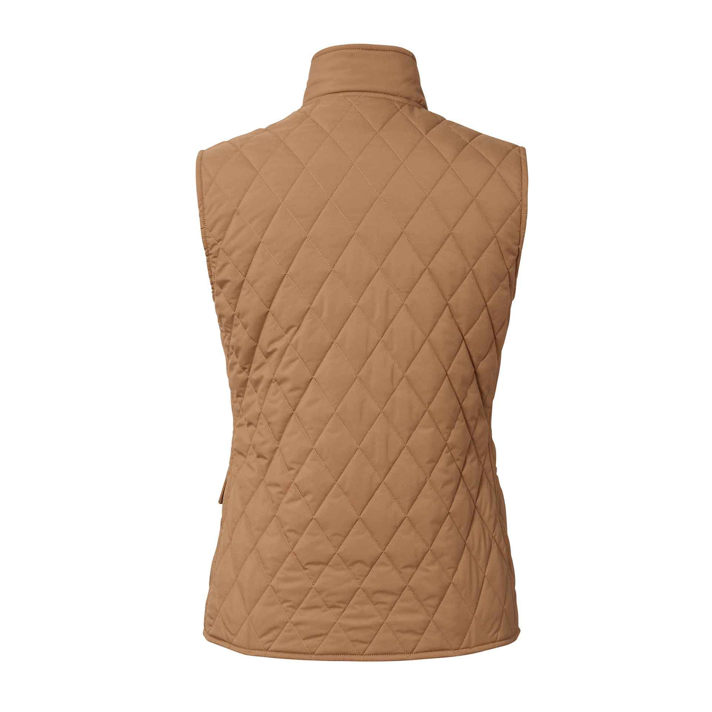 Women's Lightweight Nylon Quilted Vest - Caramel