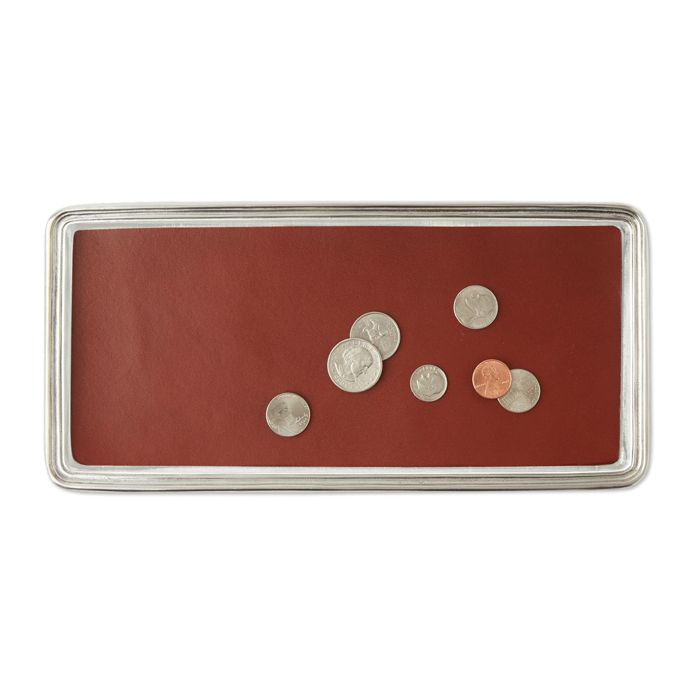 Vanity Tray With Leather Insert