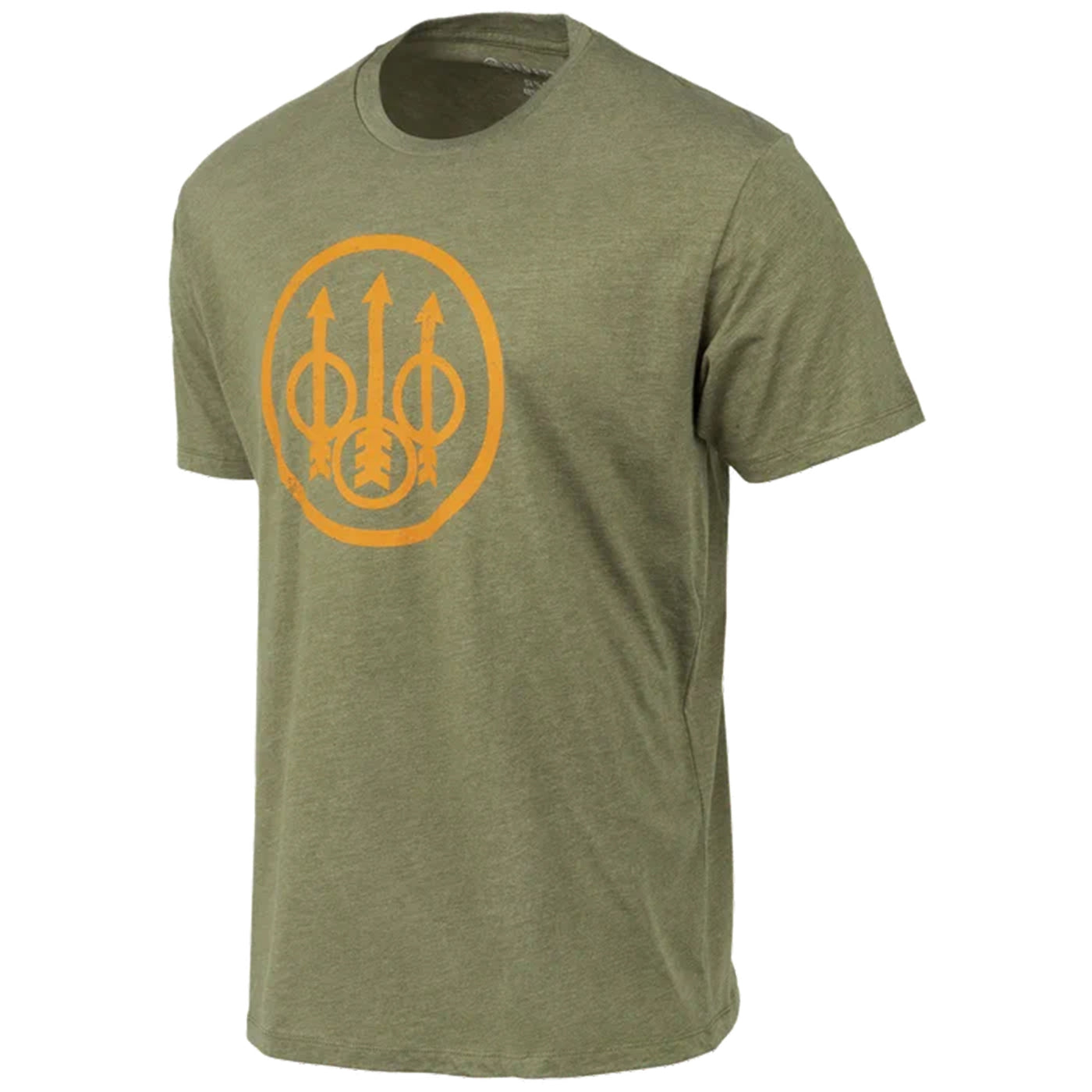 Trident Logo Short Sleeve T-shirt - Heather Military Green