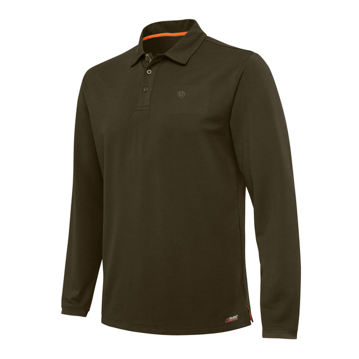 moss polo shirt Beretta Tech Corporate Long Sleeve Polo in Green Moss for Men