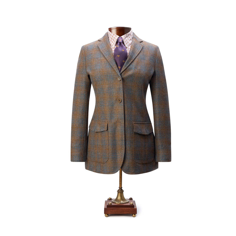 Women's St. James Tweed Jacket - Brown & Celeste Check