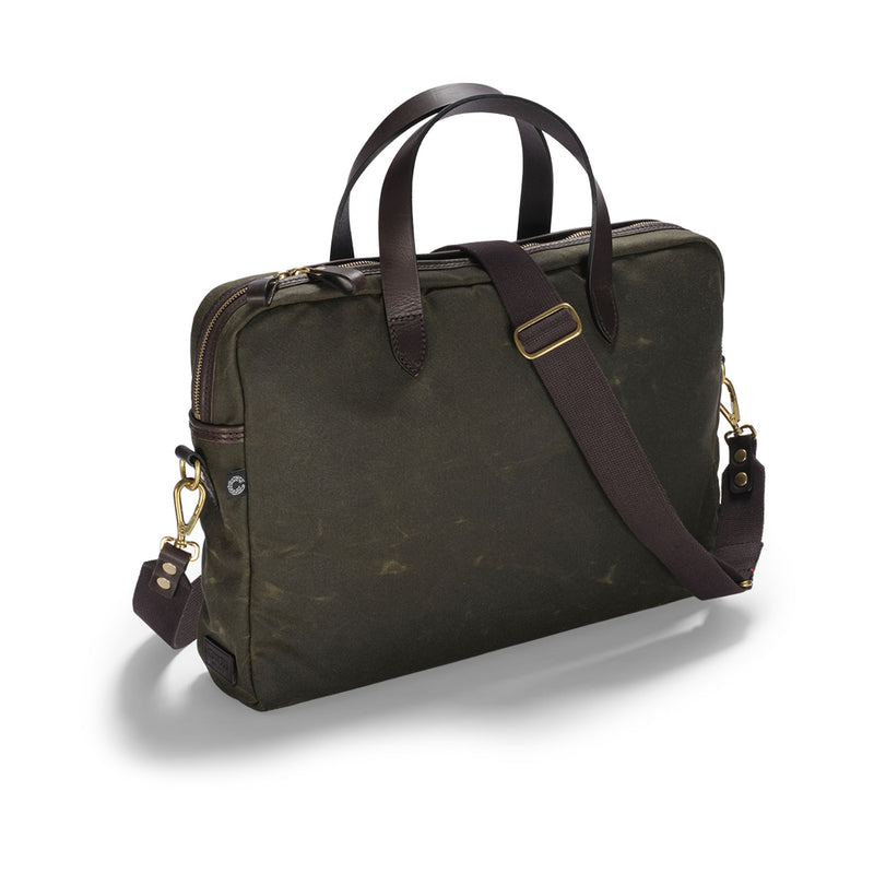 Light Waxed Laptop Bag - Green