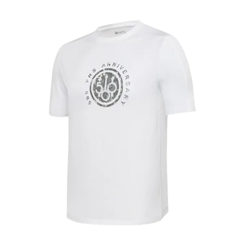 Beretta 500 Years T-Shirt Big Camo Logo - White