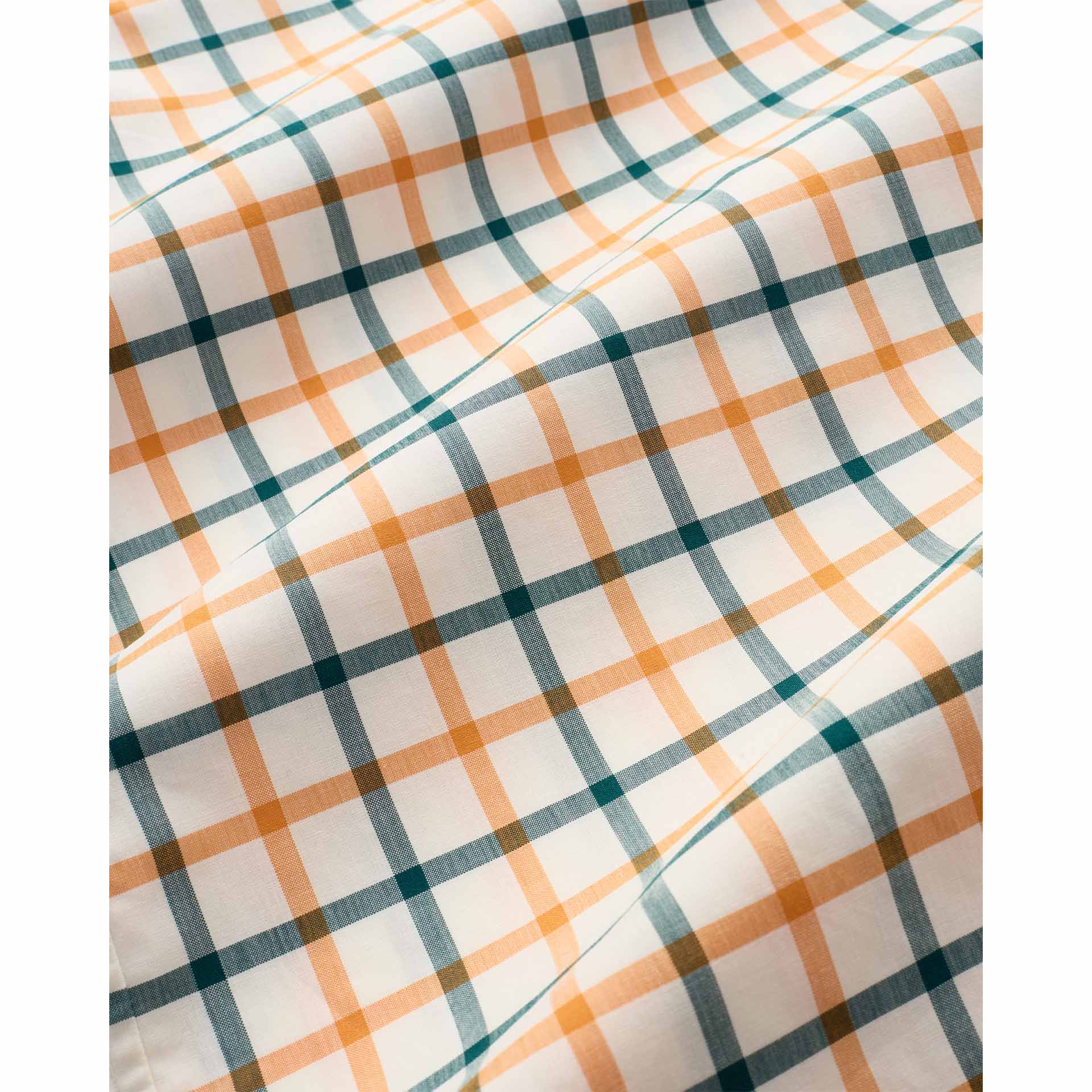 Italian Tattersall Cotton Twill Shirt - Sporting Green