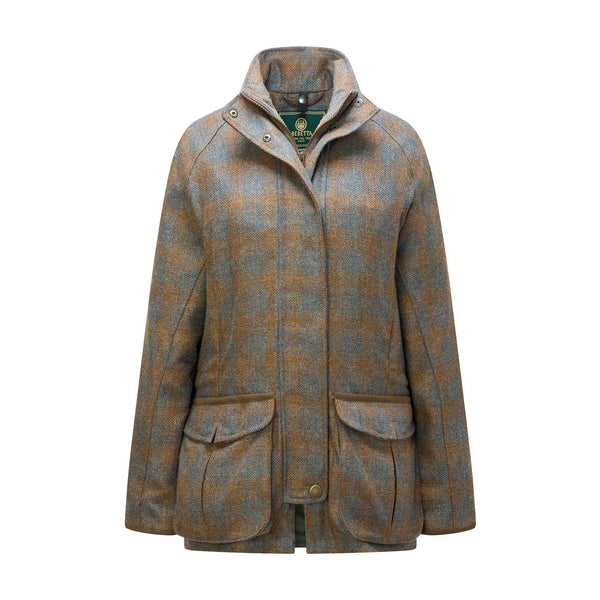 Women's St. James Tweed Coat - Brown & Celeste Check
