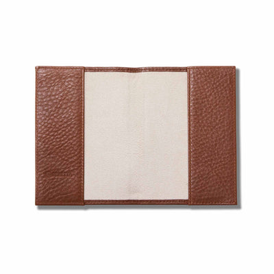 Pebbled Leather Passport Holder - Havana