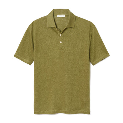 Polo Short Sleeves Linen Jersey - Green