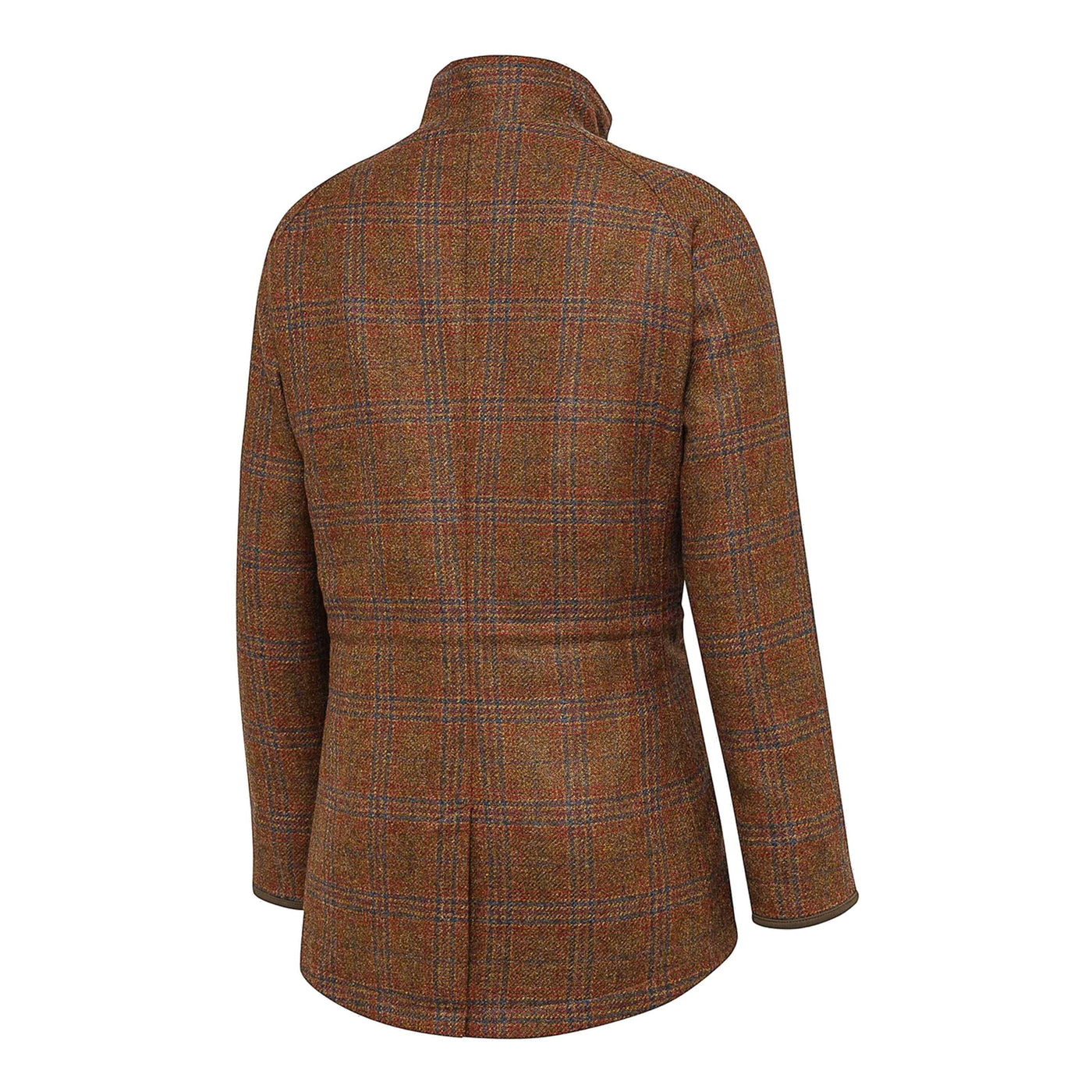 Women's St James Coat - Brown & Blue Check