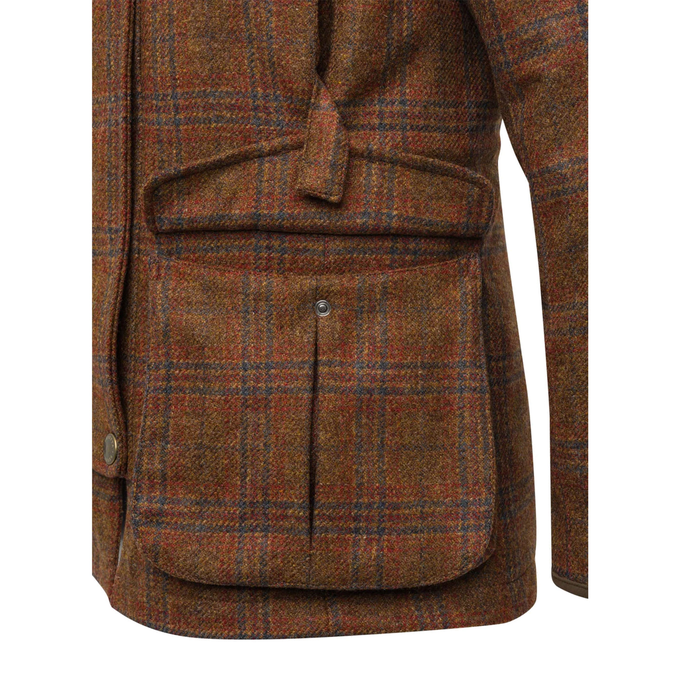 Women's St James Coat - Brown & Blue Check