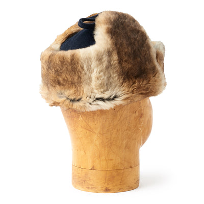 Fur Lined Wool Loden Hat - Dark Blue