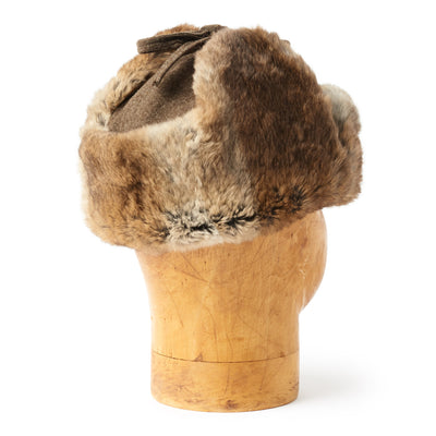 Fur Lined Wool Loden Hat - Earth Brown