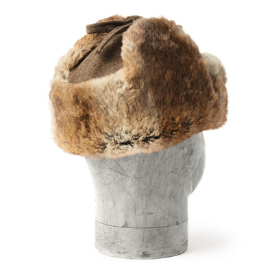 Hunting Cap with Rabbit - Mud