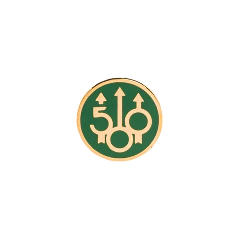 500 Years Pin -  British Green & Gold