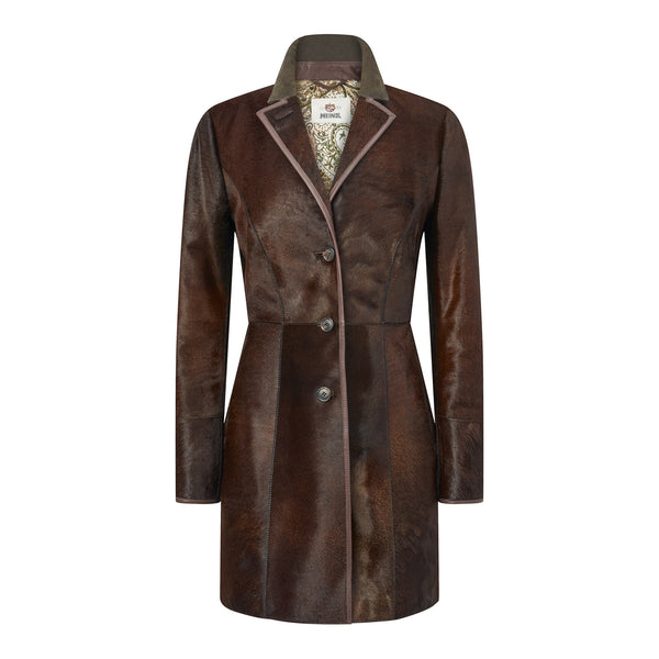 Women's Gehrock Hair on Hide Coat - Dark Brown