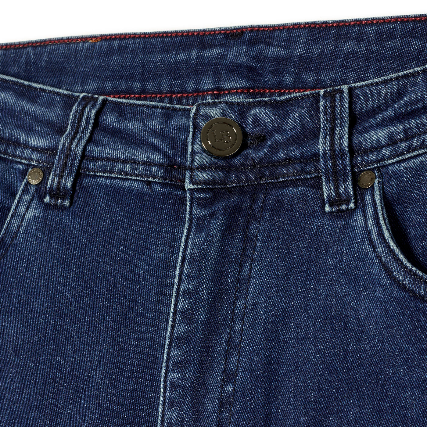 Slim Fit Italian 5 Pocket Denim Pants - Medium Indigo