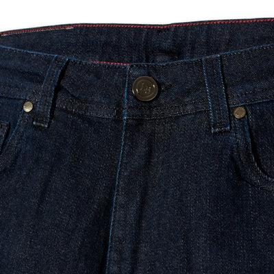 Slim Fit Italian 5 Pocket Denim Pants - Deep Denim