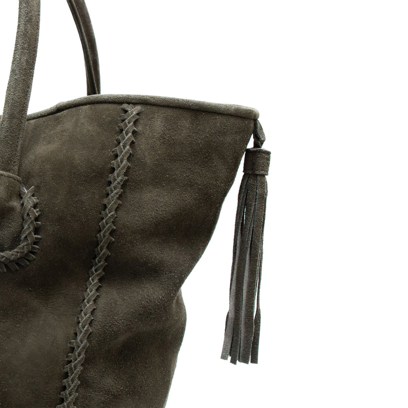 Best Friend Shopper Goat Leather Bag - Urban Green