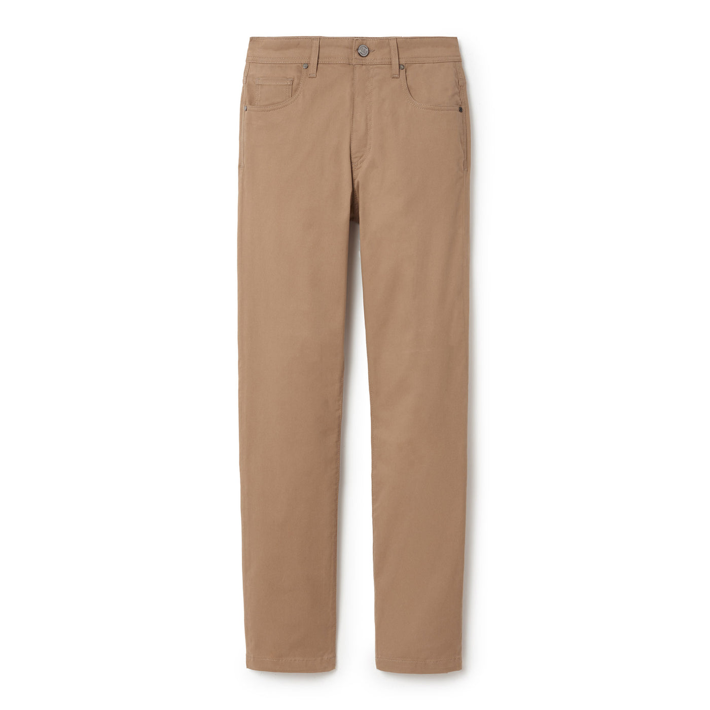 Women's Lightweight Flat Front Trousers - Brown