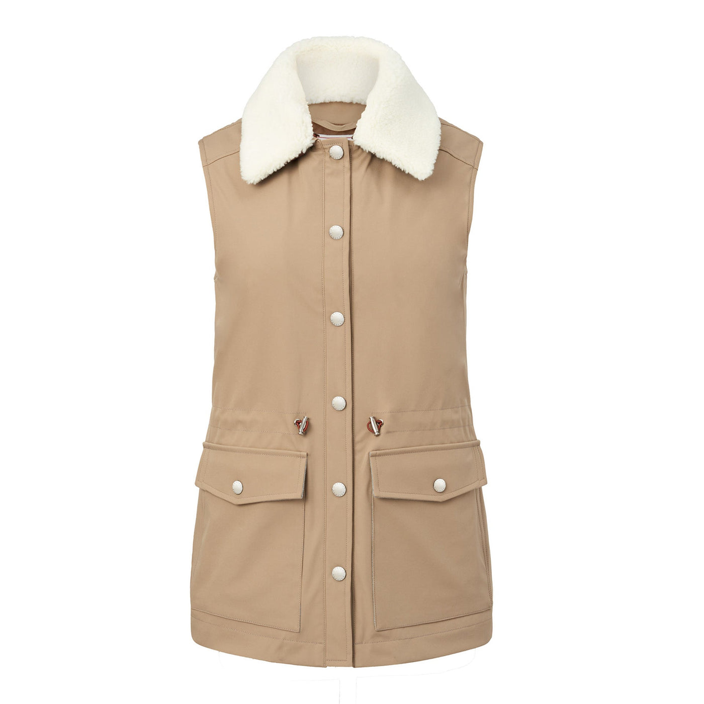 Women's Shearling Tech Vest - Sand