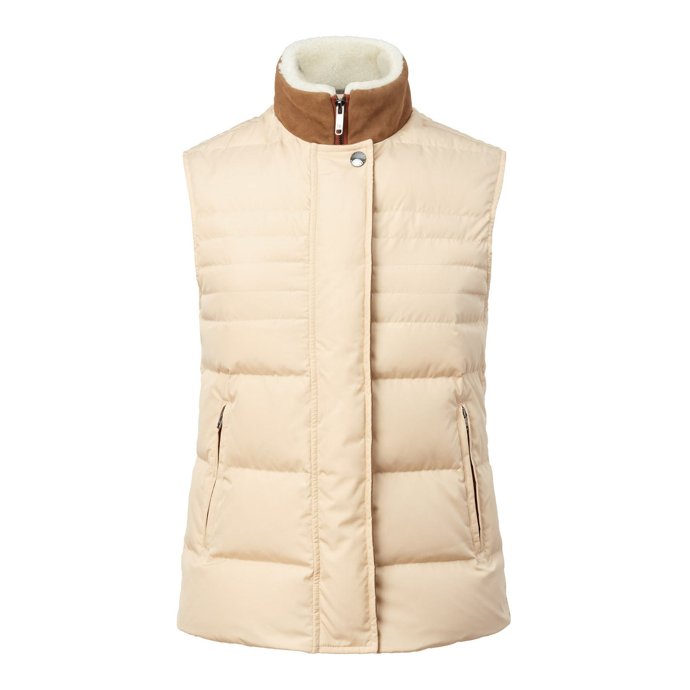 Women's Shearling Tech Vest - Champagne