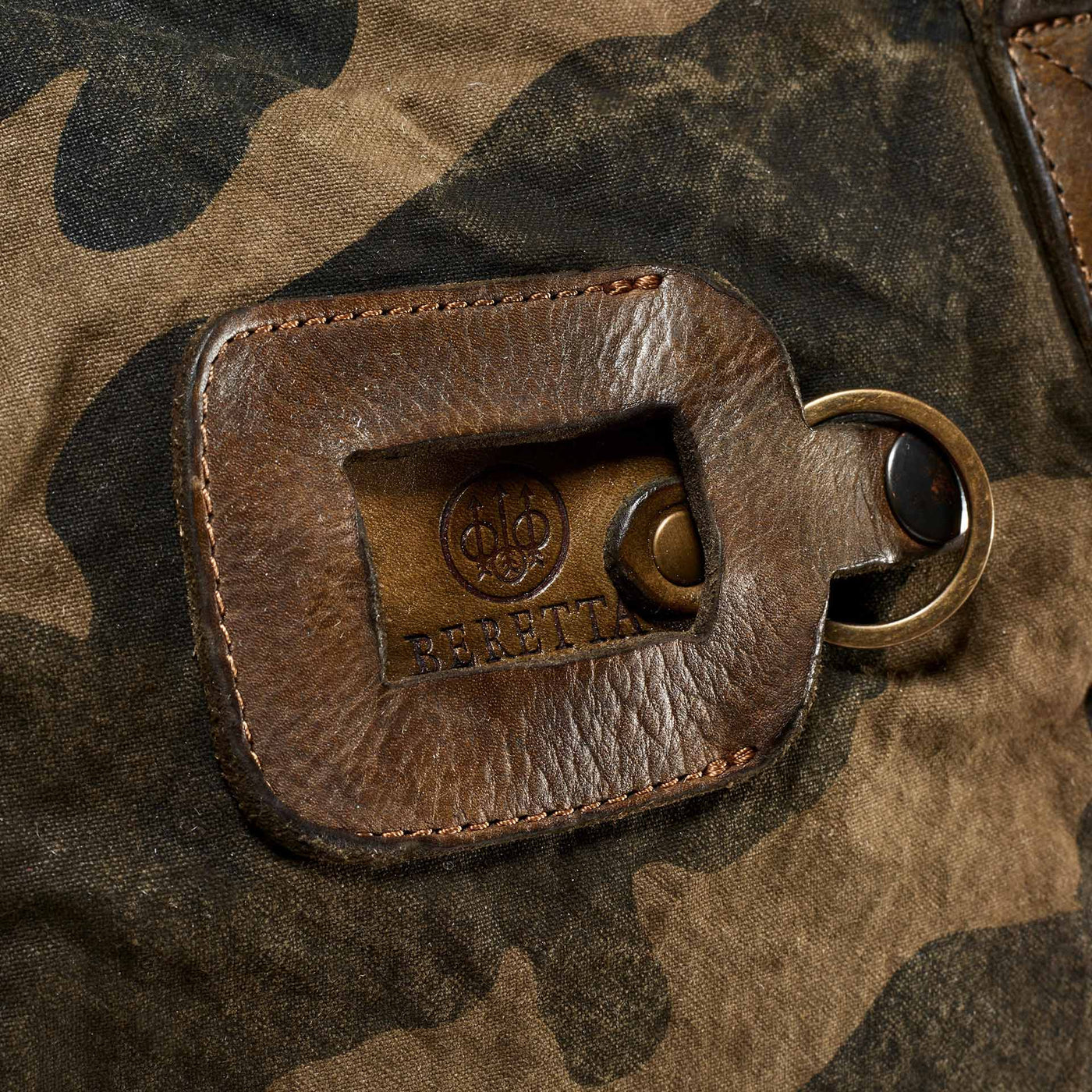 Canvas & Leather Travel Bag - Camoflauge