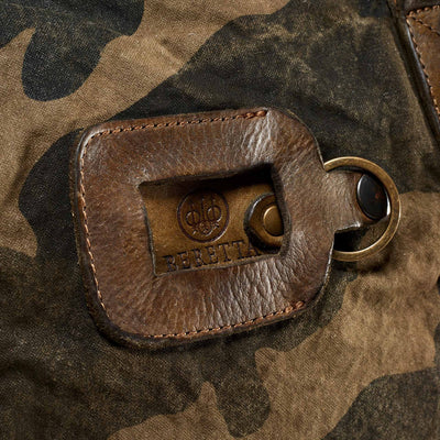 Canvas & Leather Travel Bag - Camoflauge