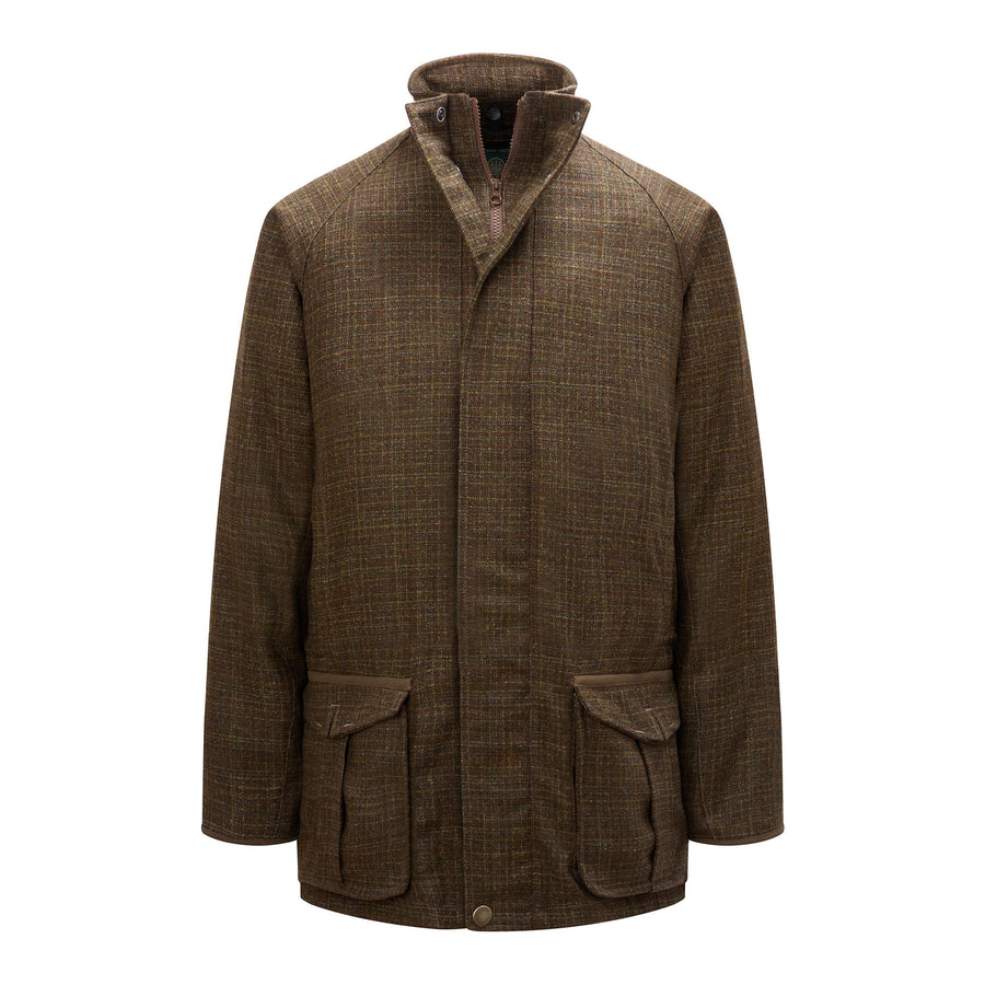 Juha　24AW LAME TWEED EXTREME OVER COAT Beretta Gallery St. James Tweed Coat - Green & Rust Check For Sale