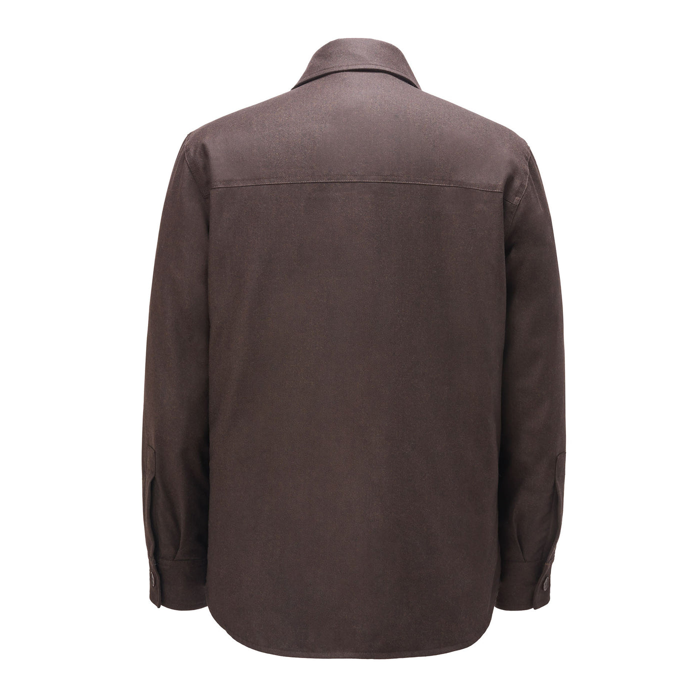 Solid Shirt Jacket - Brown
