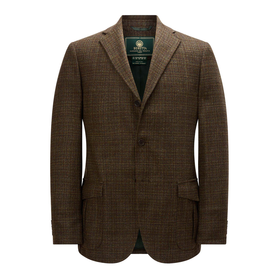St. James Tweed Jacket in Green Rust Check by Beretta Gallery