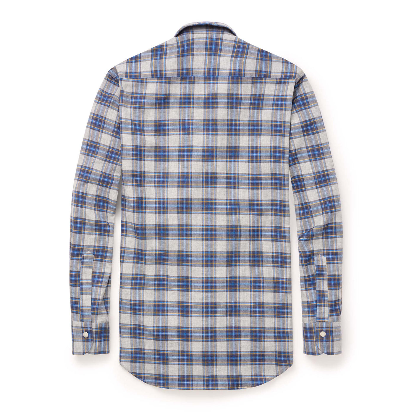 Flannel Luc Due Western Dress Shirt - Gray Multi Check