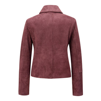 Women's Riviera Leather Jacket - Dark Cherry