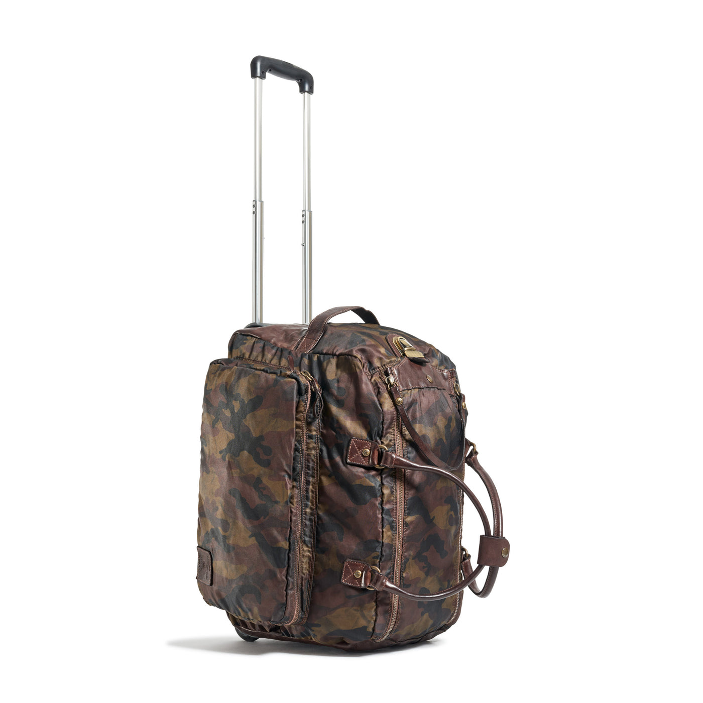 Canvas & Leather Travel Bag - Camoflauge