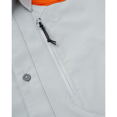 Beretta Ozark Tech Shirt - Lite Grey & Blaze Orange