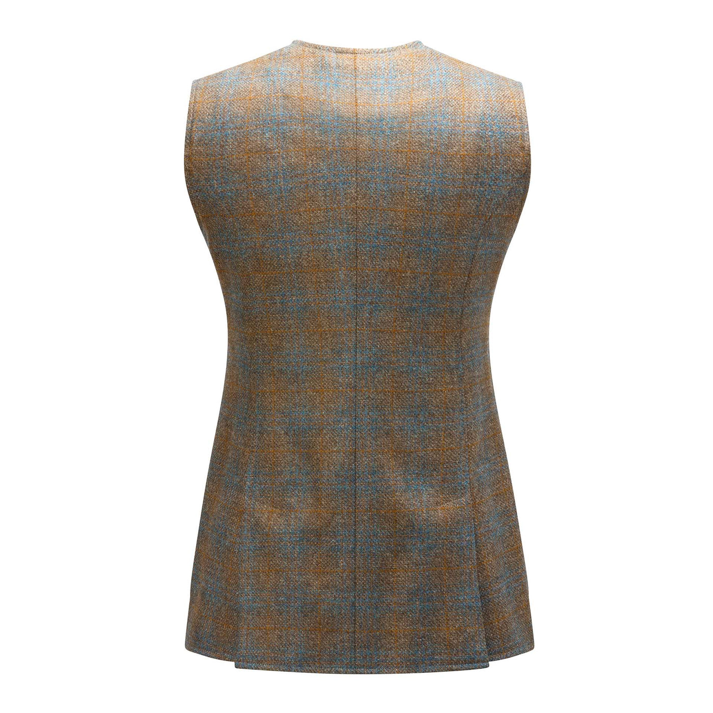 Women's St. James Tweed Vest - Brown & Celeste Check