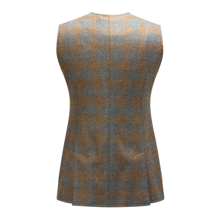 BERETTA GALLERY Women's St. James Tweed Vest - Brown & Celeste