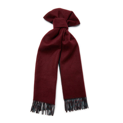 Cashmere Contrast Rev Scarf - Maroon