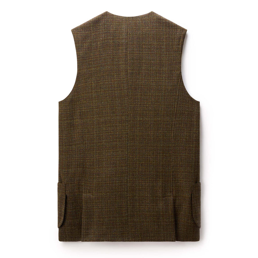 St James Tweed Vest in Green Rust Check Beretta Gallery USA
