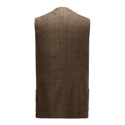 St. James Tweed Vest - Green & Rust Check