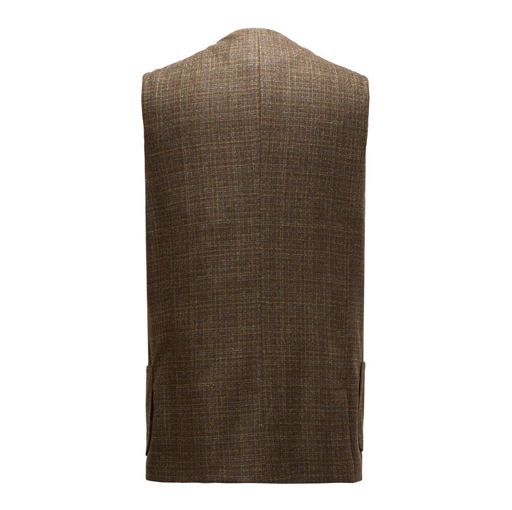 St James Tweed Vest in Green Rust Check Beretta Gallery USA