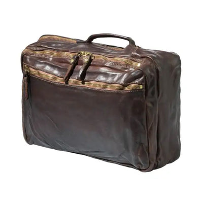 Leather Laptop Backpack - Dark Brown