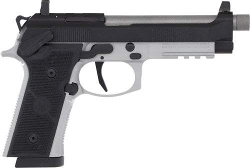 Beretta 92xi sao tactical 9mm pistol with rail, two-tone finish, 4.7-inch barrel, and extended magazine.