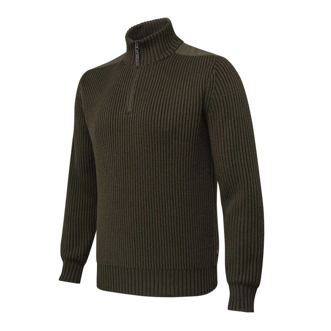 Dover Half Zip Tech Sweater - Moss & Brown Bark