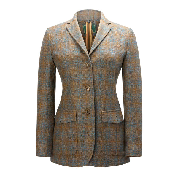 Women's St. James Tweed Jacket - Brown & Celeste Check